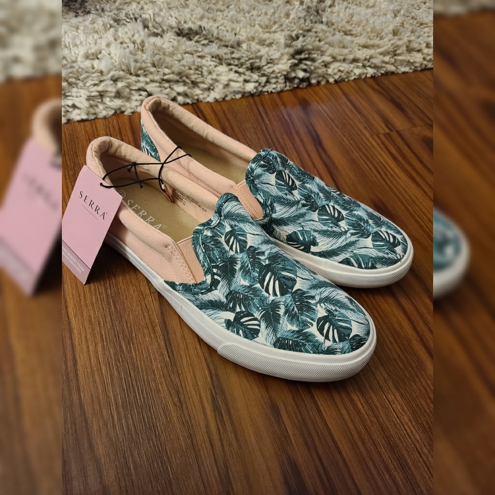Tropical Palm Slip On Sneakers
